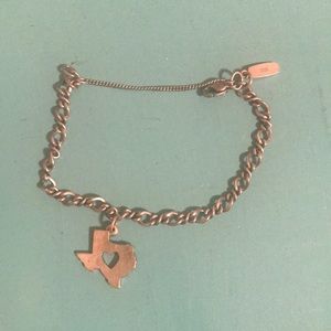 James Avery charm bracelet with Texas charm
